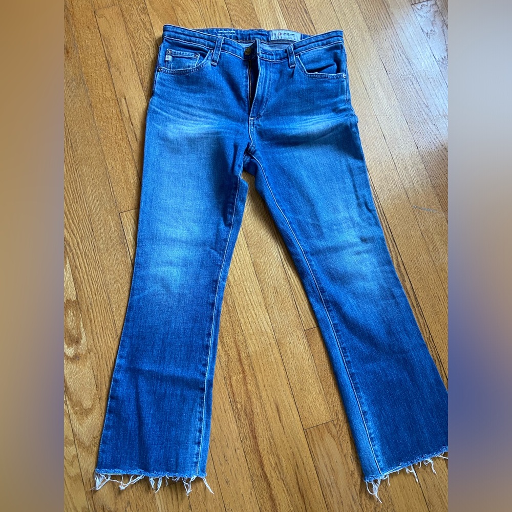 Gently used AG the Jodi Crop high rise slim flare size 29R. Fit like 28R IMO